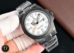 Rolex Explorer ii 3285 Movement 42mm White Face German DLC Matte Black Coating Watch